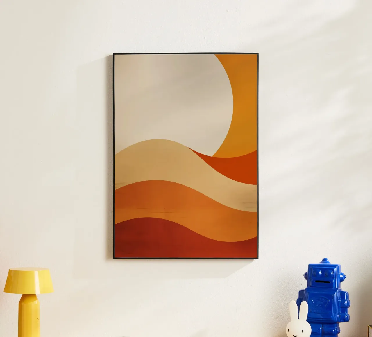sun curved lines simple shapes geometry alu-dibond by Perry Kale