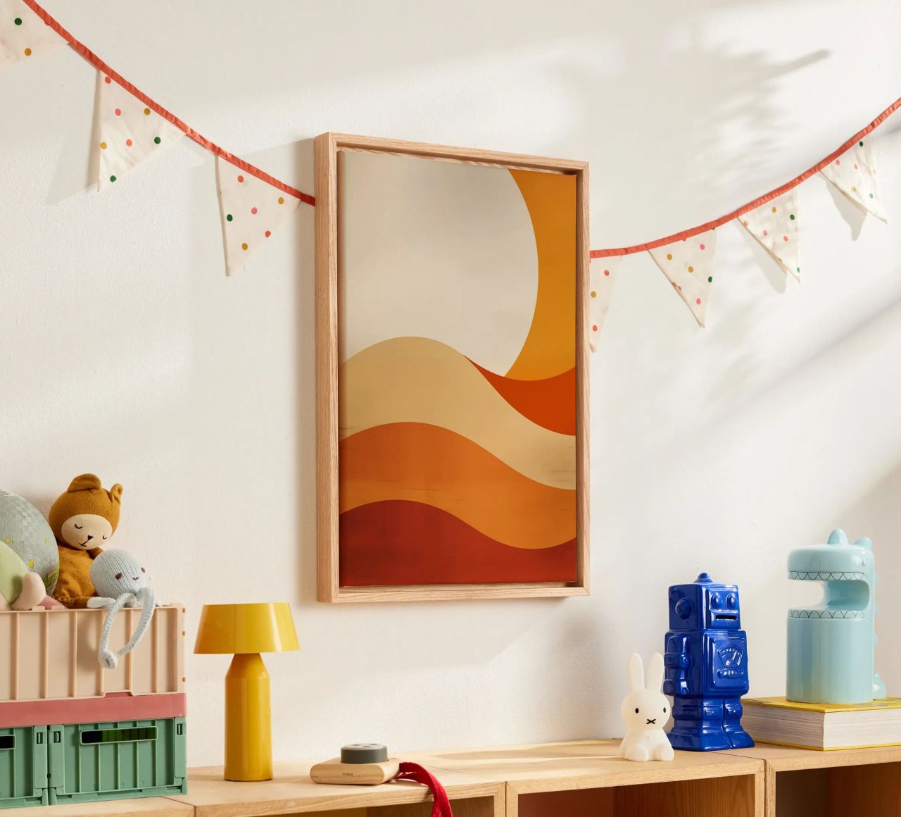 sun curved lines simple shapes geometry canvas by Perry Kale