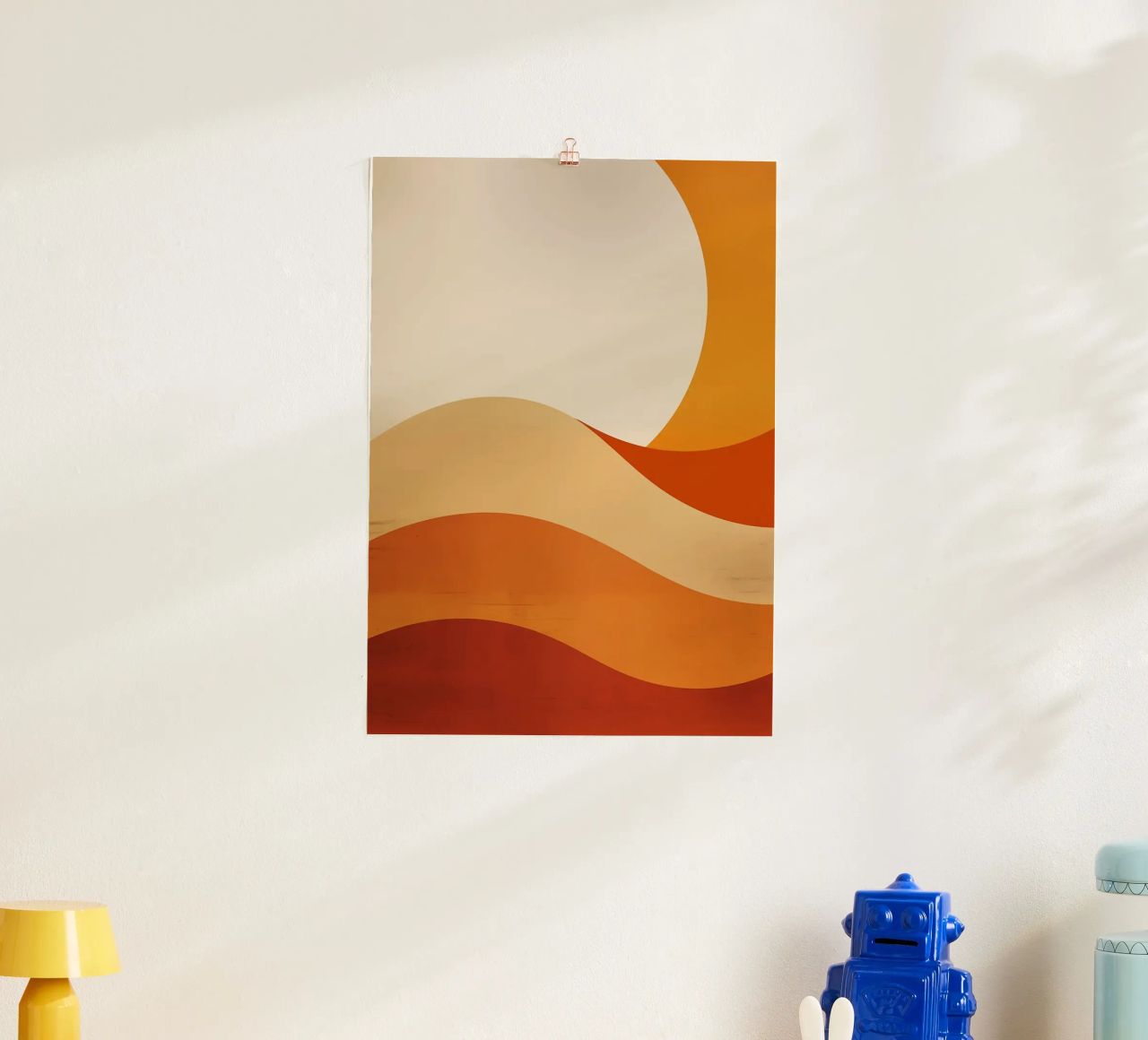 sol líneas curvas formas simples geometría poster de Perry Kale