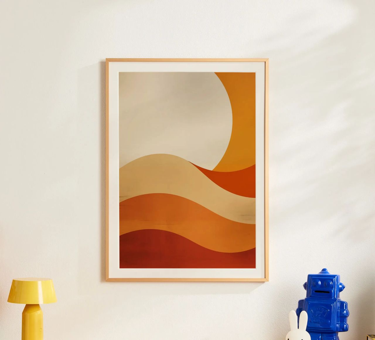 sol líneas curvas formas simples geometría poster de Perry Kale
