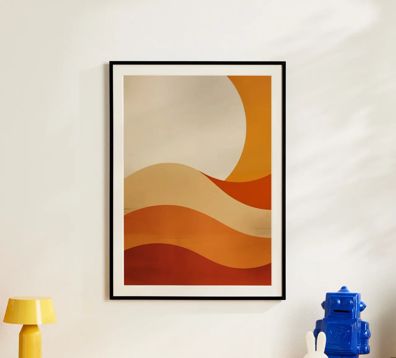 Sonne gebogene Linien einfache Formen Geometrie Hahnemühle von Perry Kale