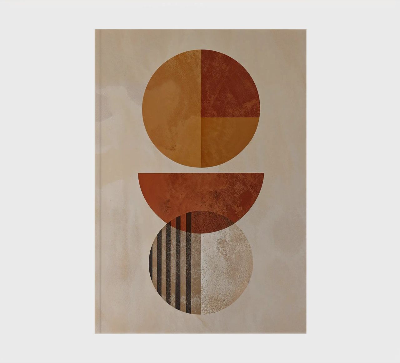circle semi-circle lines stripes geometric pattern notebook by Jhon W Caquimbo
