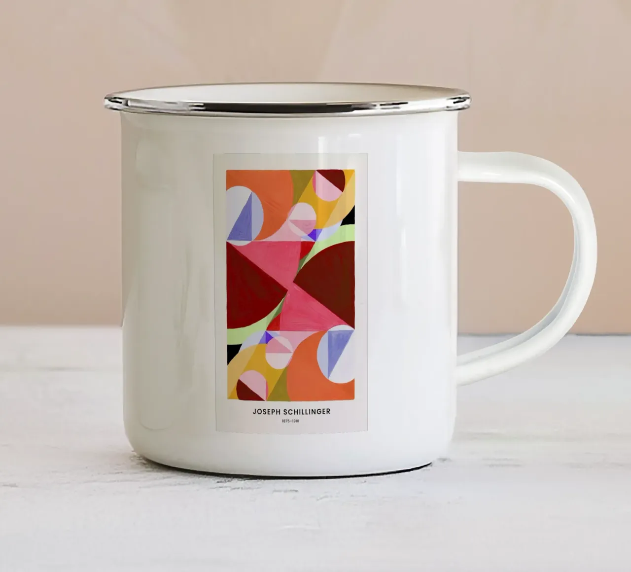 Schillinger - Area Broken by Perpendiculars tazza in smalto da Vintage by JUNIQE