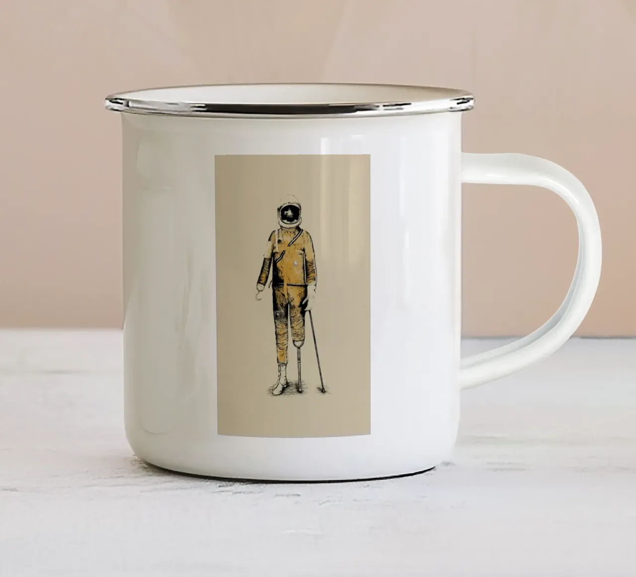 Astropirate tazza in smalto da Florent Bodart