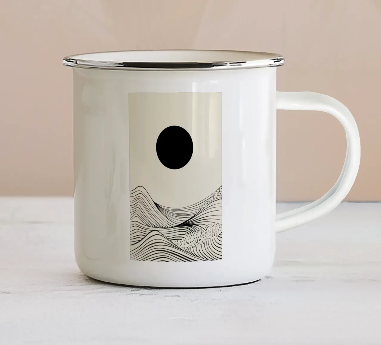 Above the Waves tazza in smalto da Graphite