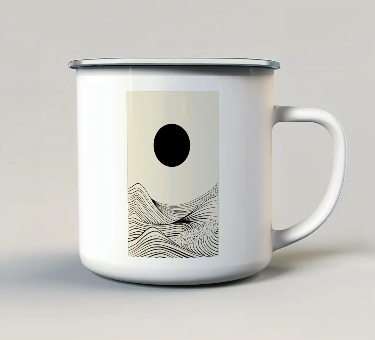 Above the Waves tazza in smalto da Graphite