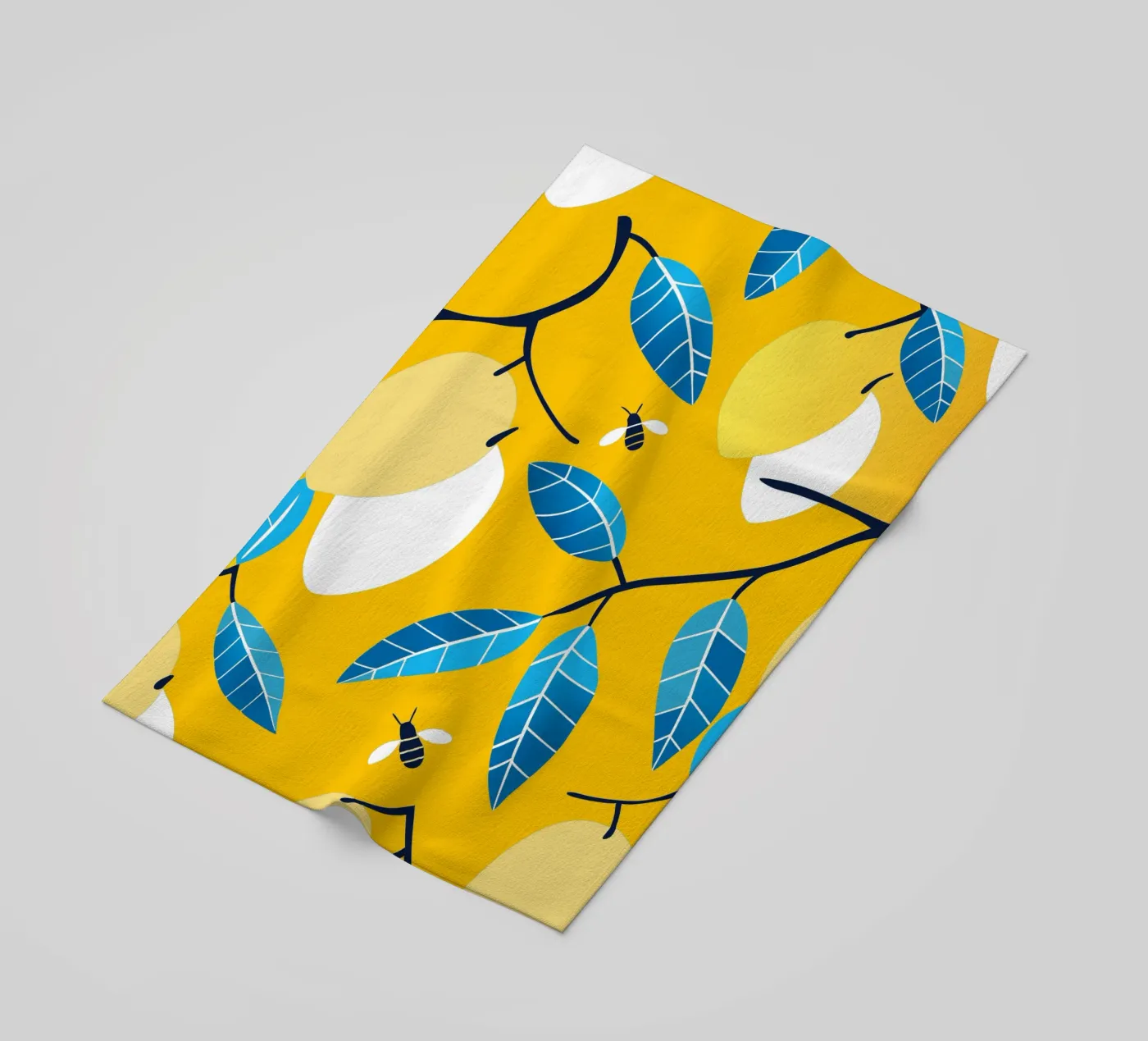Lemon And Bees serviette de plage de TODAY'S SHOP
