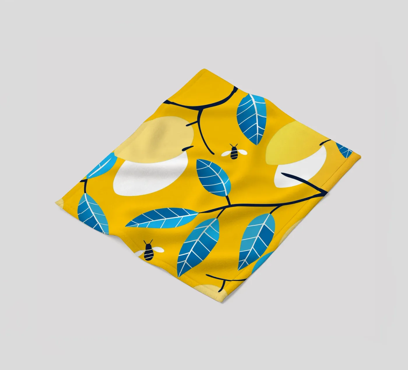 Lemon And Bees Fleecedecke von TODAY'S SHOP