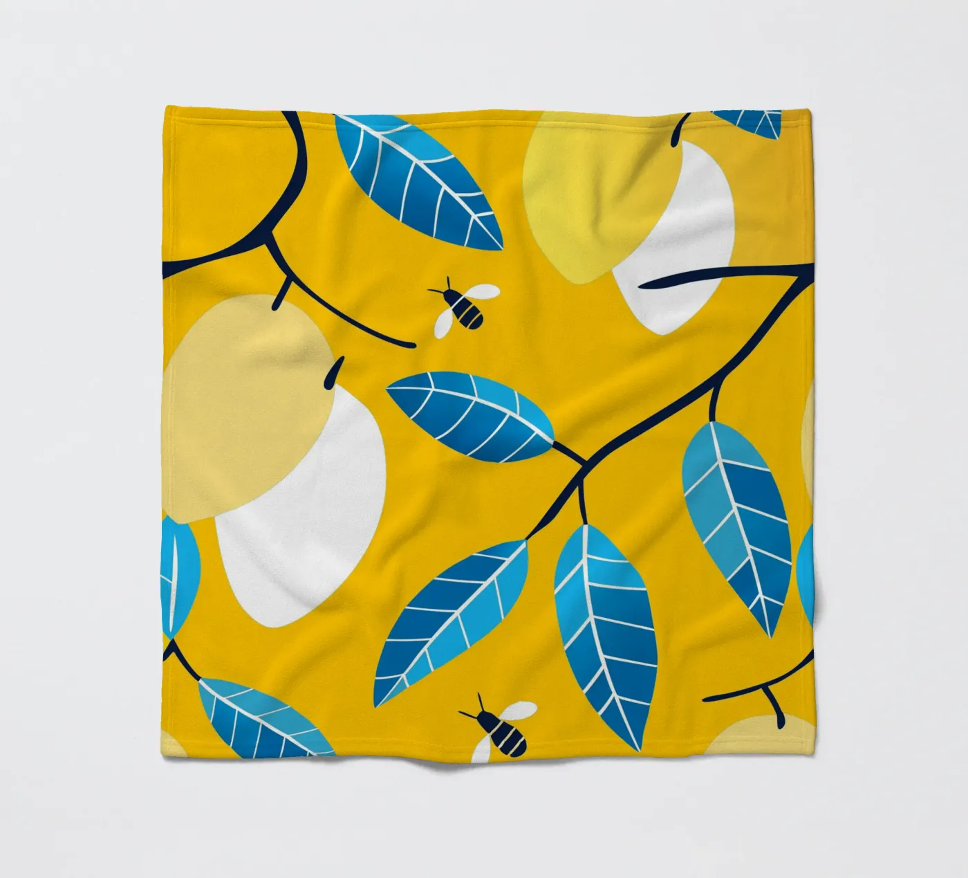 Lemon And Bees Fleecedecke von TODAY'S SHOP