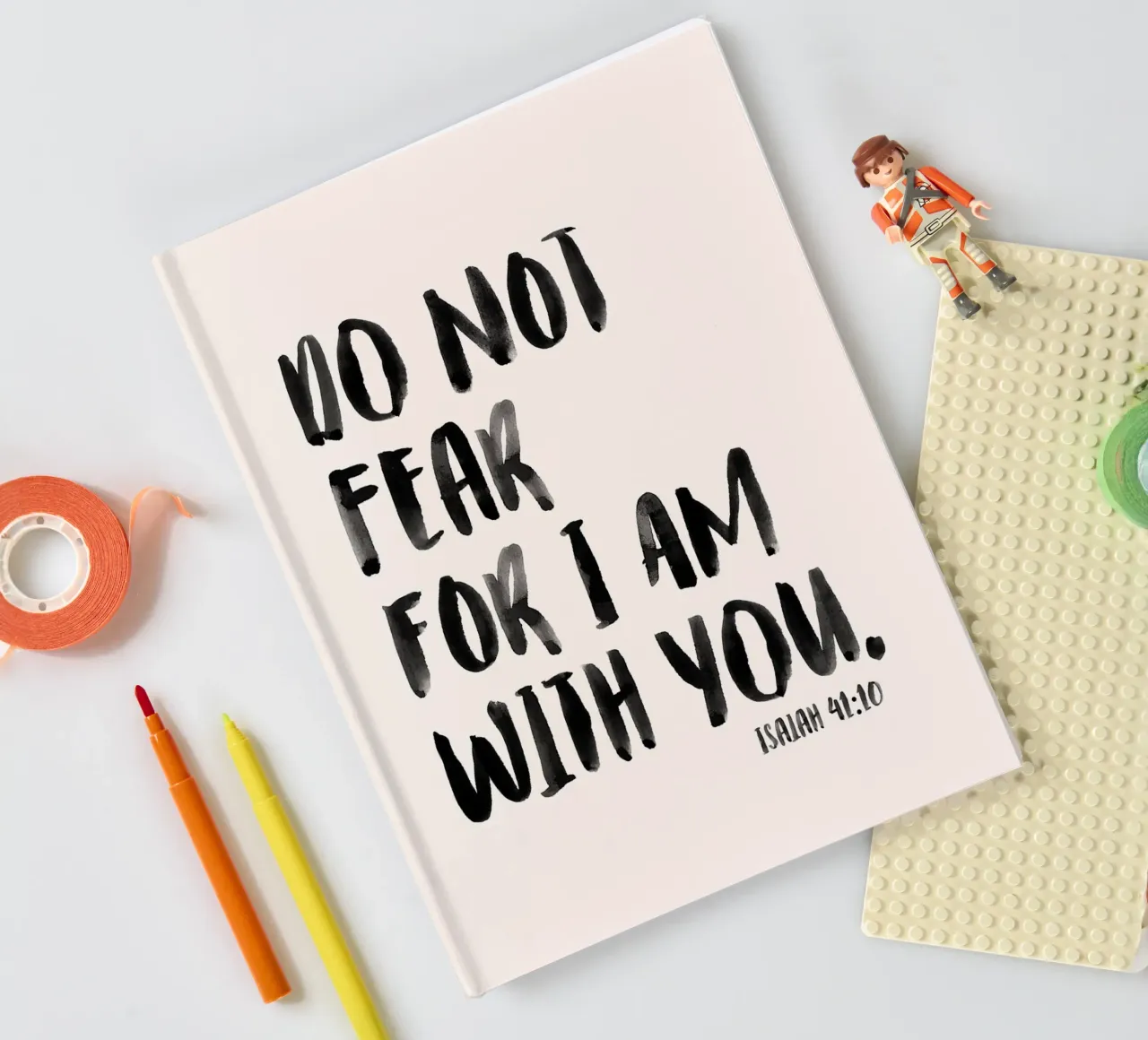text quote black-and-white motivational scripture notebook by Kirsten C Nolan
