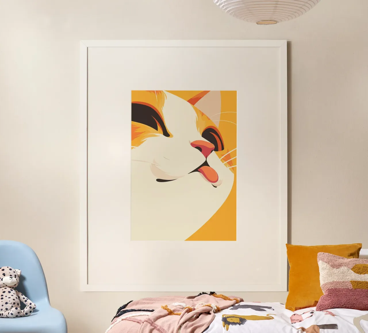 gatto lingua baffi naso orecchie occhi carta hahnemühle da Kirsten C Nolan