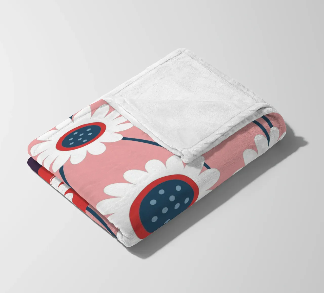 Fiore bianco coperta in pile da TODAY'S SHOP