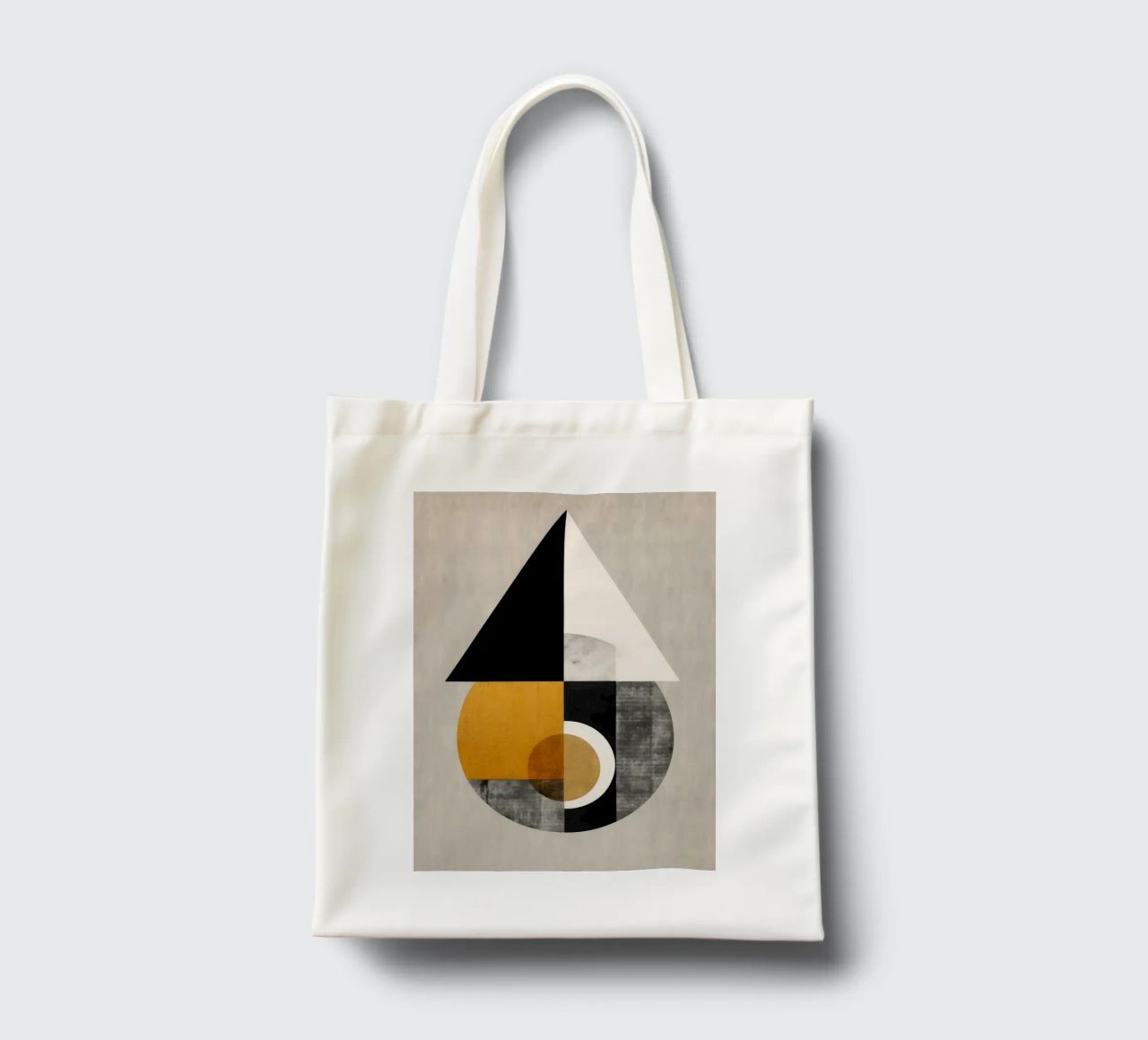 triángulo círculo formas geométricas composición abstracta tote bag de James Isaac Jackson