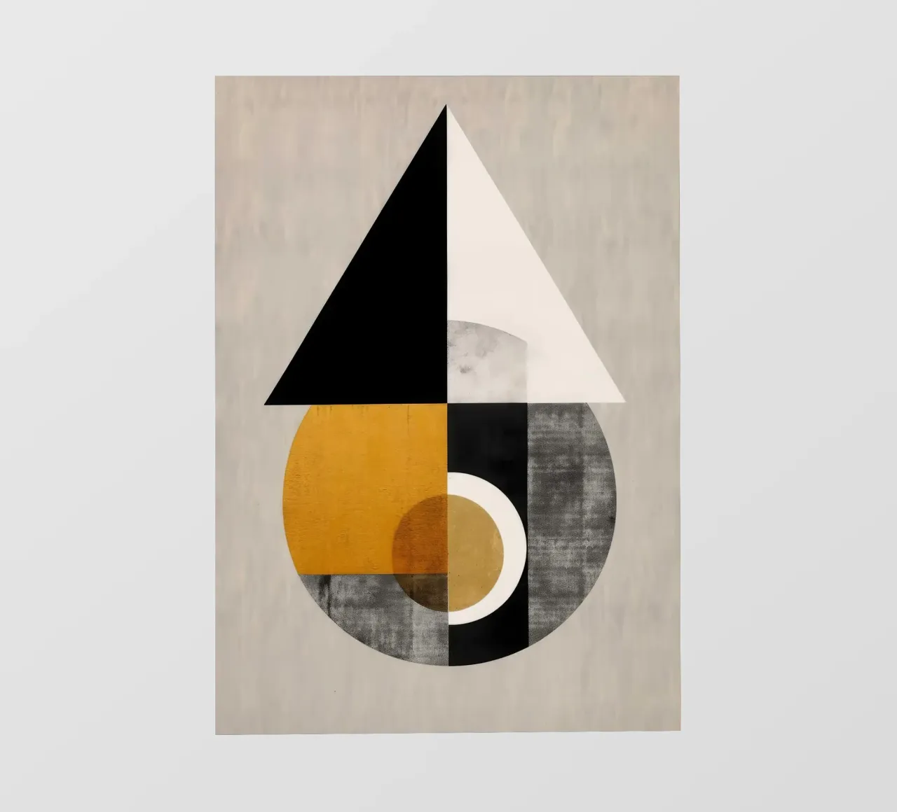 triangle circle geometric shapes abstract composition pvc cover by James Isaac Jackson