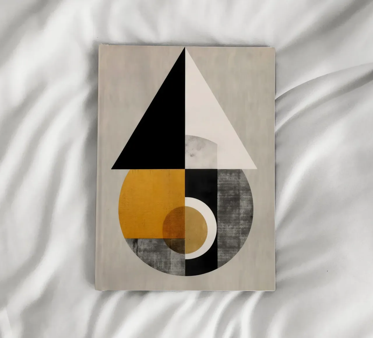 triangle circle geometric shapes abstract composition notebook by James Isaac Jackson