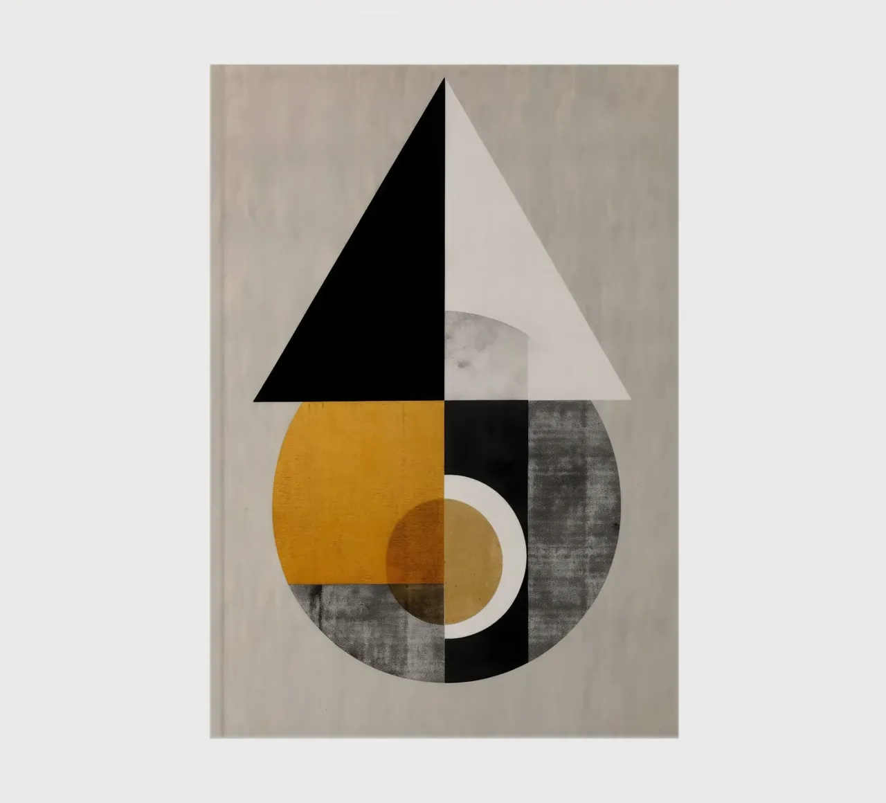 triangle circle geometric shapes abstract composition notebook by James Isaac Jackson