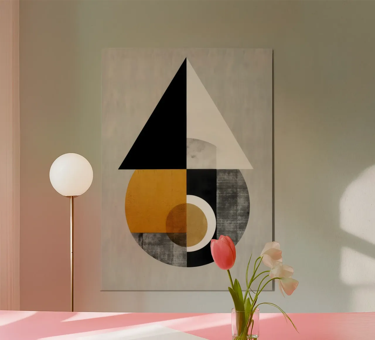 triangle cercle formes géométriques composition abstraite panneau forex de James Isaac Jackson