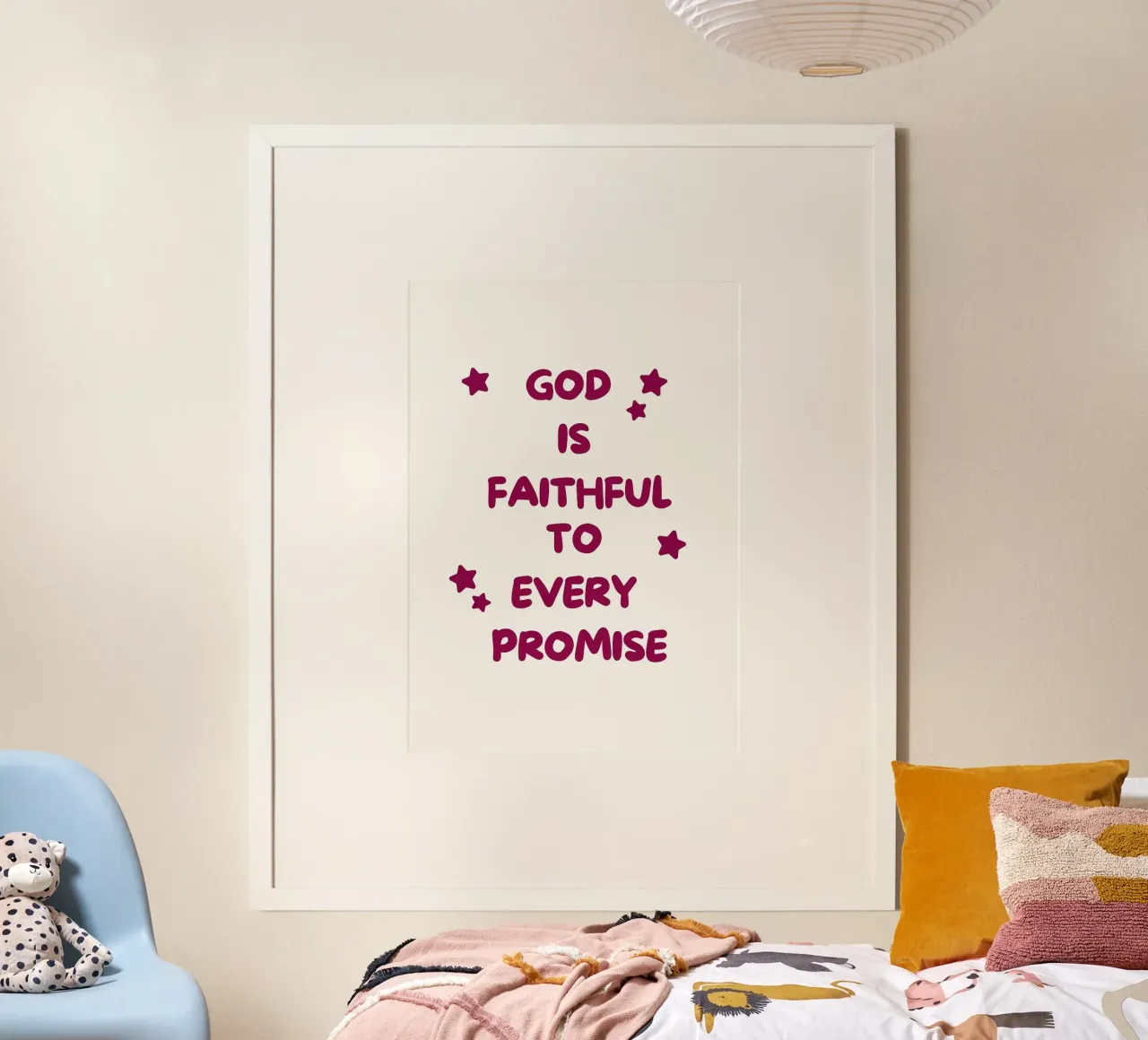 Text Sterne Glaube Versprechen Affirmation motivierend Poster von James Isaac Jackson