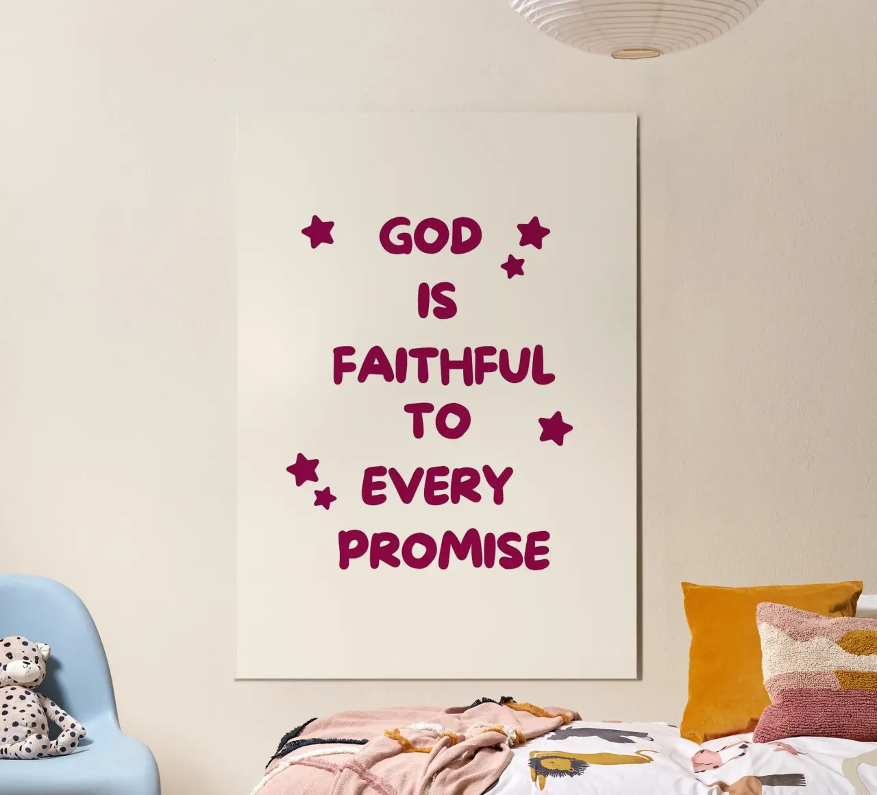 Text Sterne Glaube Versprechen Affirmation motivierend Poster von James Isaac Jackson