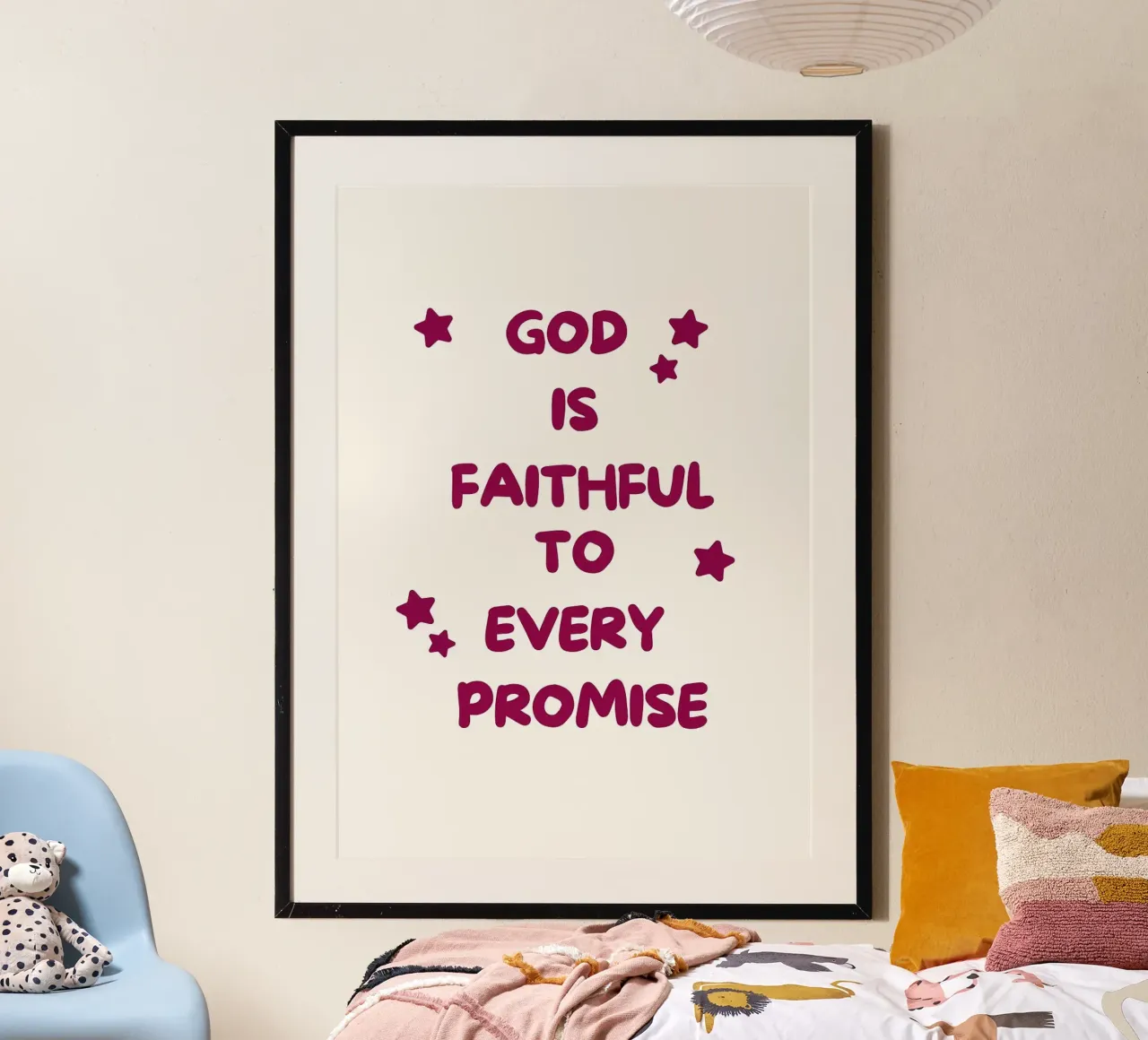 Text Sterne Glaube Versprechen Affirmation motivierend Poster von James Isaac Jackson