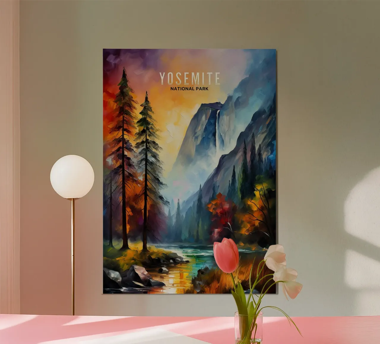 mountains waterfall pine trees river hahnemühle by James Isaac Jackson