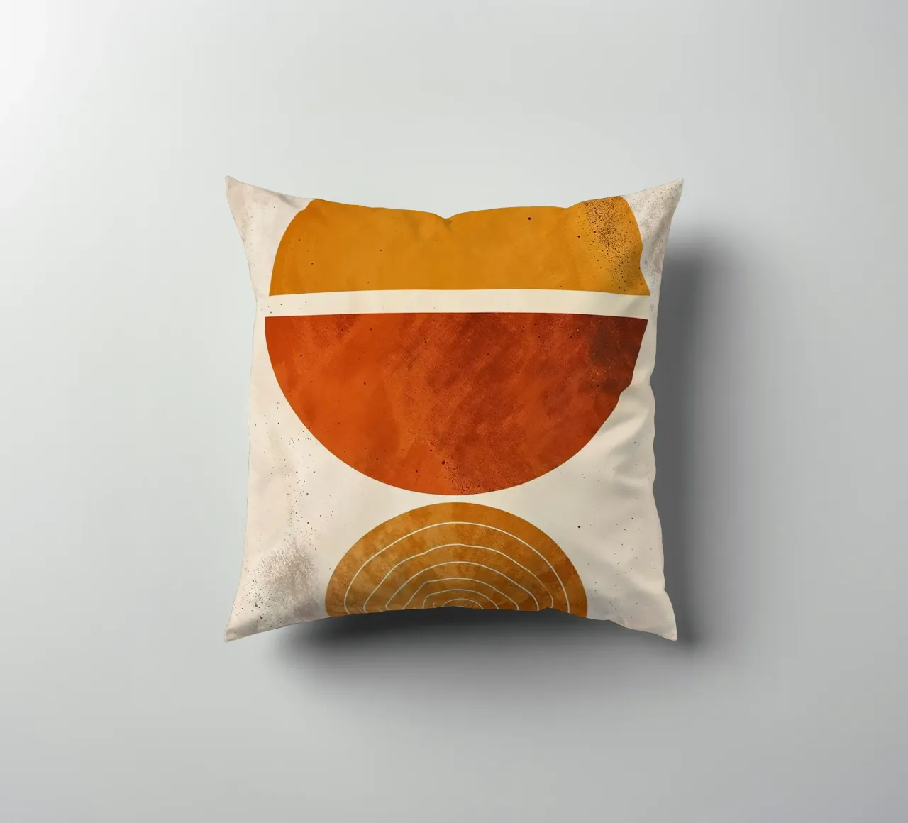 circle half-circle arc line pattern abstract decorative cushion by James Isaac Jackson