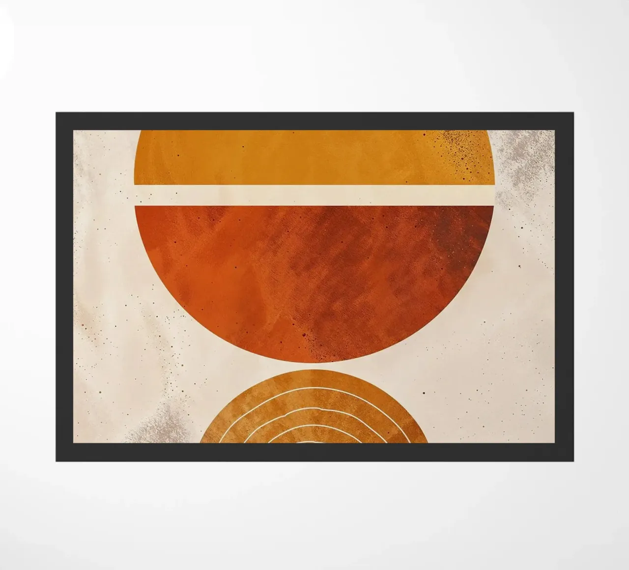 circle half-circle arc line pattern abstract doormat by James Isaac Jackson