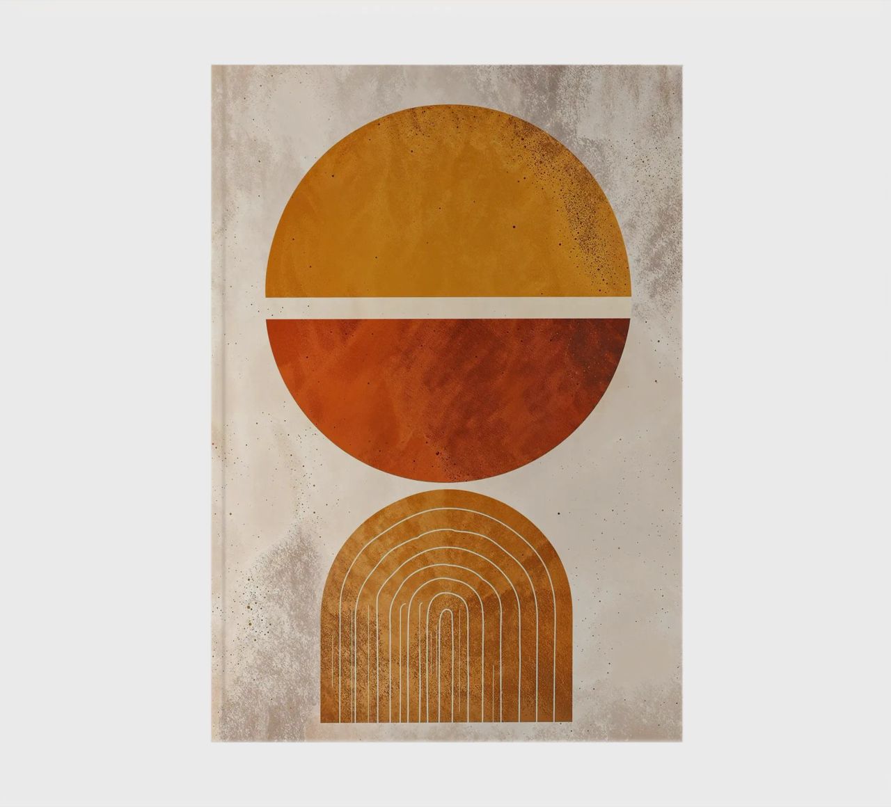 circle half-circle arc line pattern abstract notebook by James Isaac Jackson