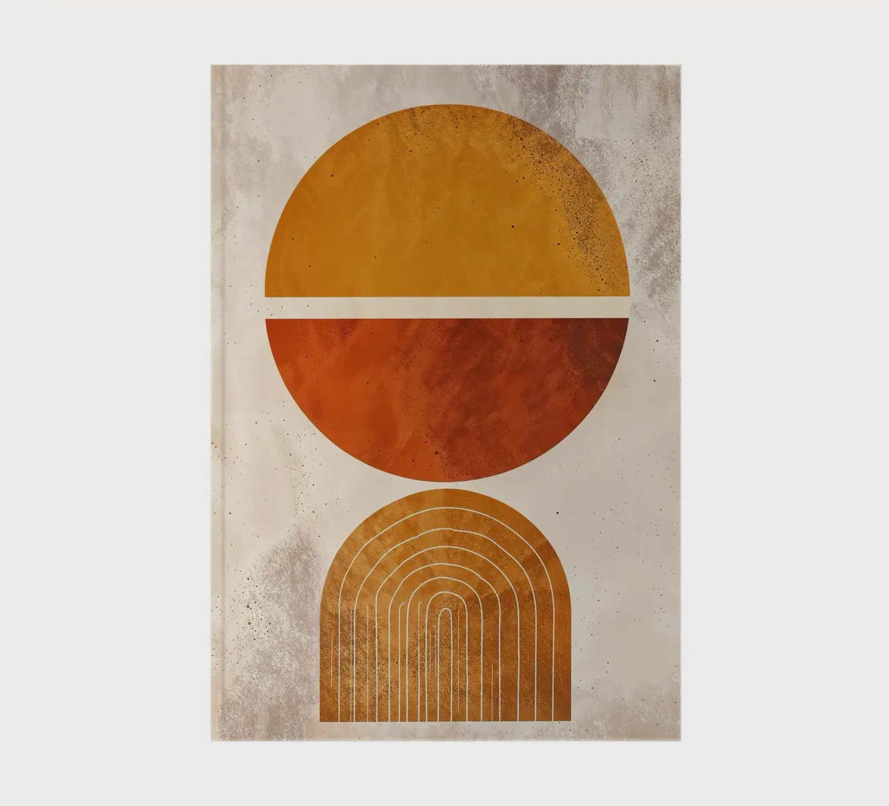 circle half-circle arc line pattern abstract notebook by James Isaac Jackson