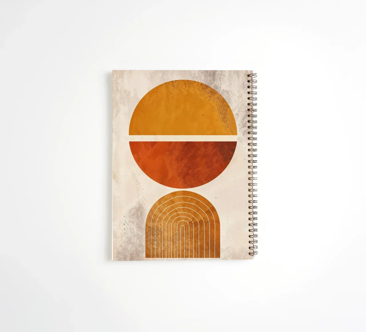circle half-circle arc line pattern abstract spiral notebook by James Isaac Jackson