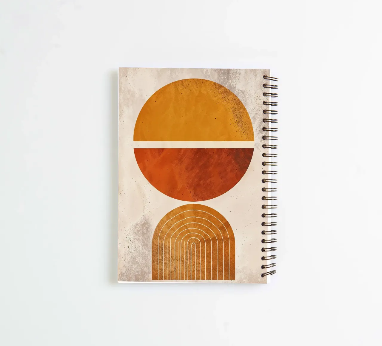 circle half-circle arc line pattern abstract spiral notebook by James Isaac Jackson