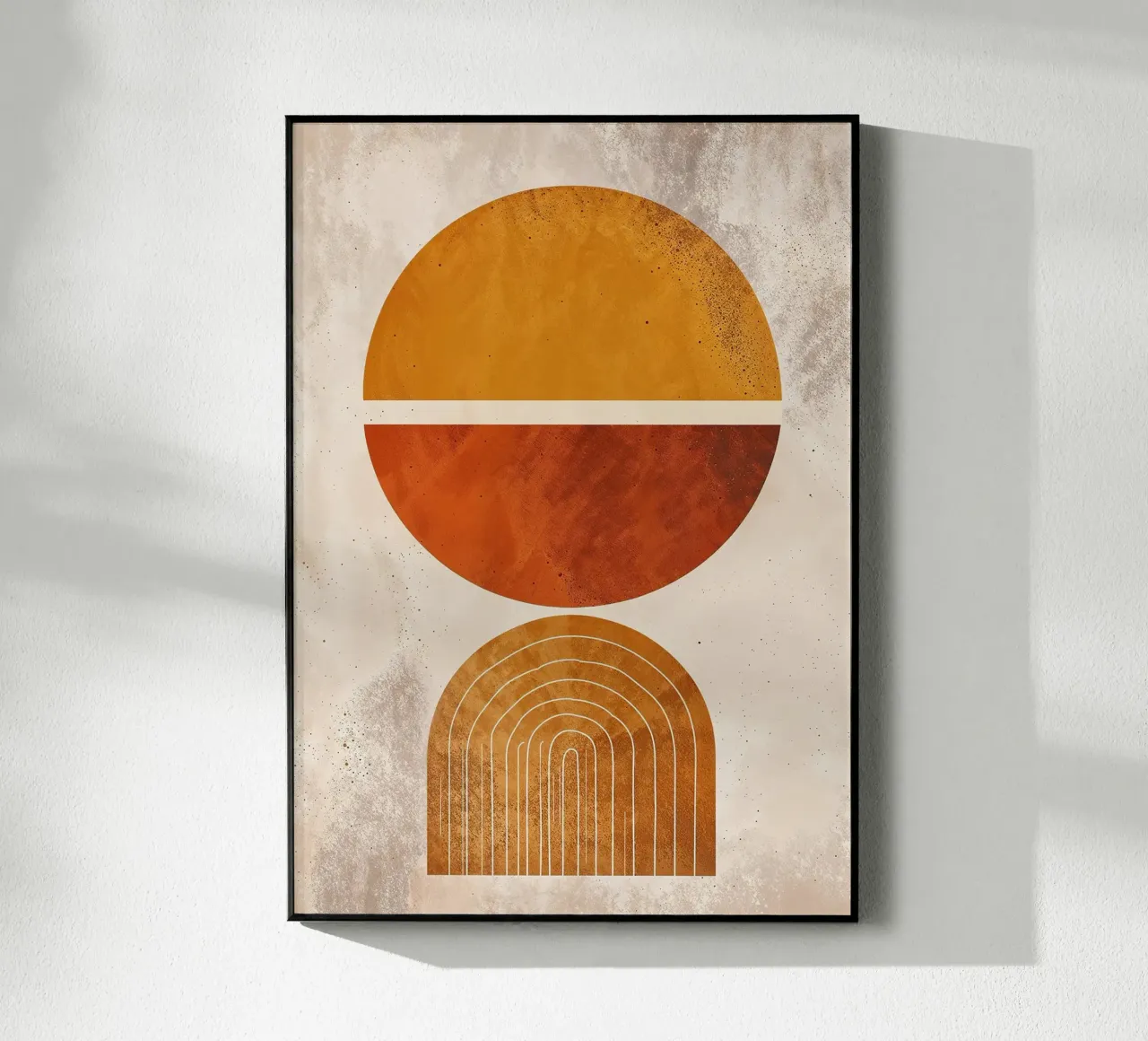 circle half-circle arc line pattern abstract acrylic glass by James Isaac Jackson