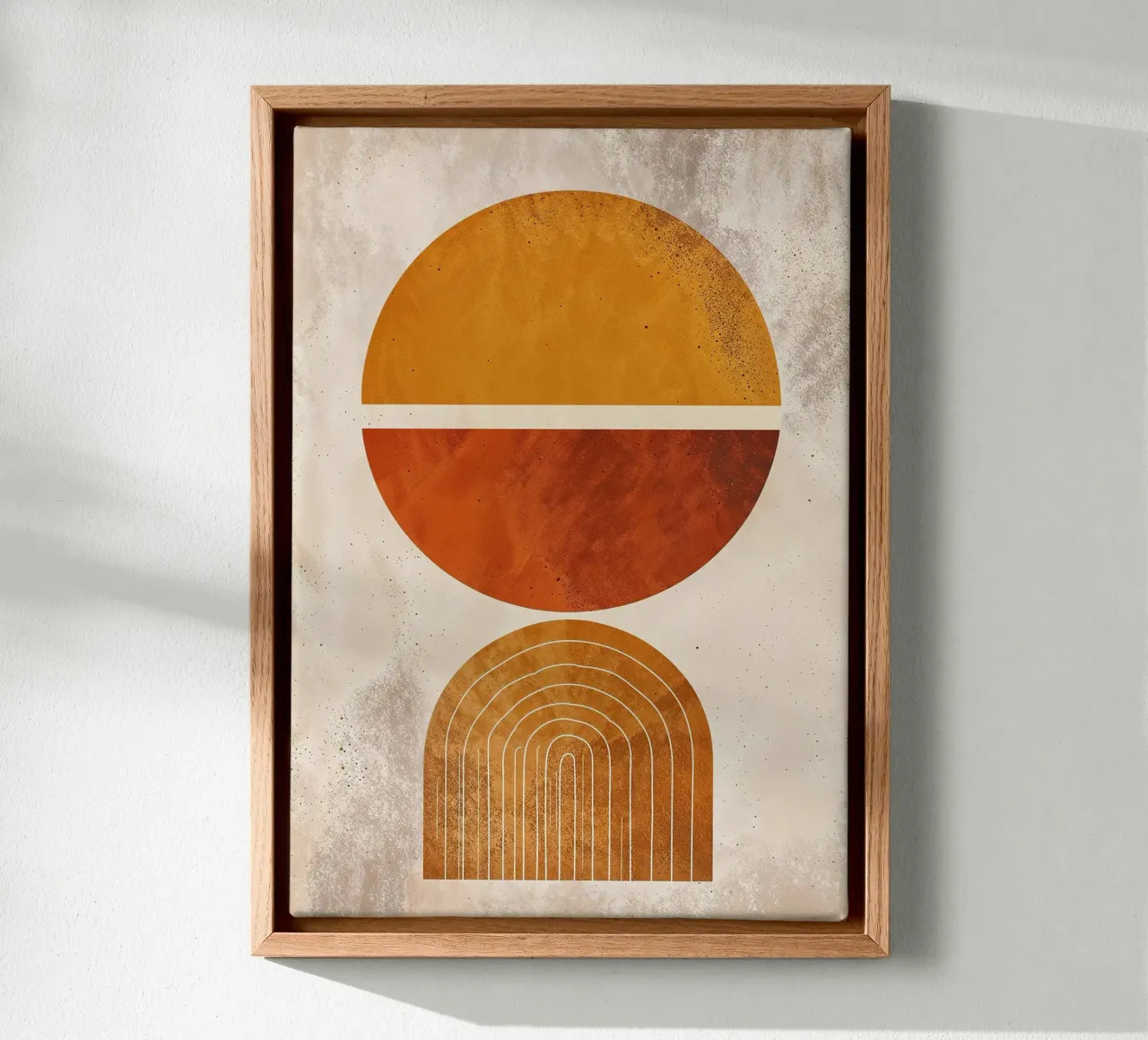 circle half-circle arc line pattern abstract canvas by James Isaac Jackson