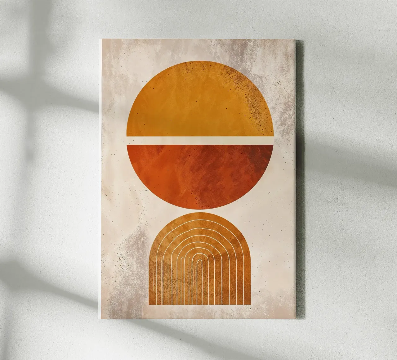circle half-circle arc line pattern abstract canvas by James Isaac Jackson