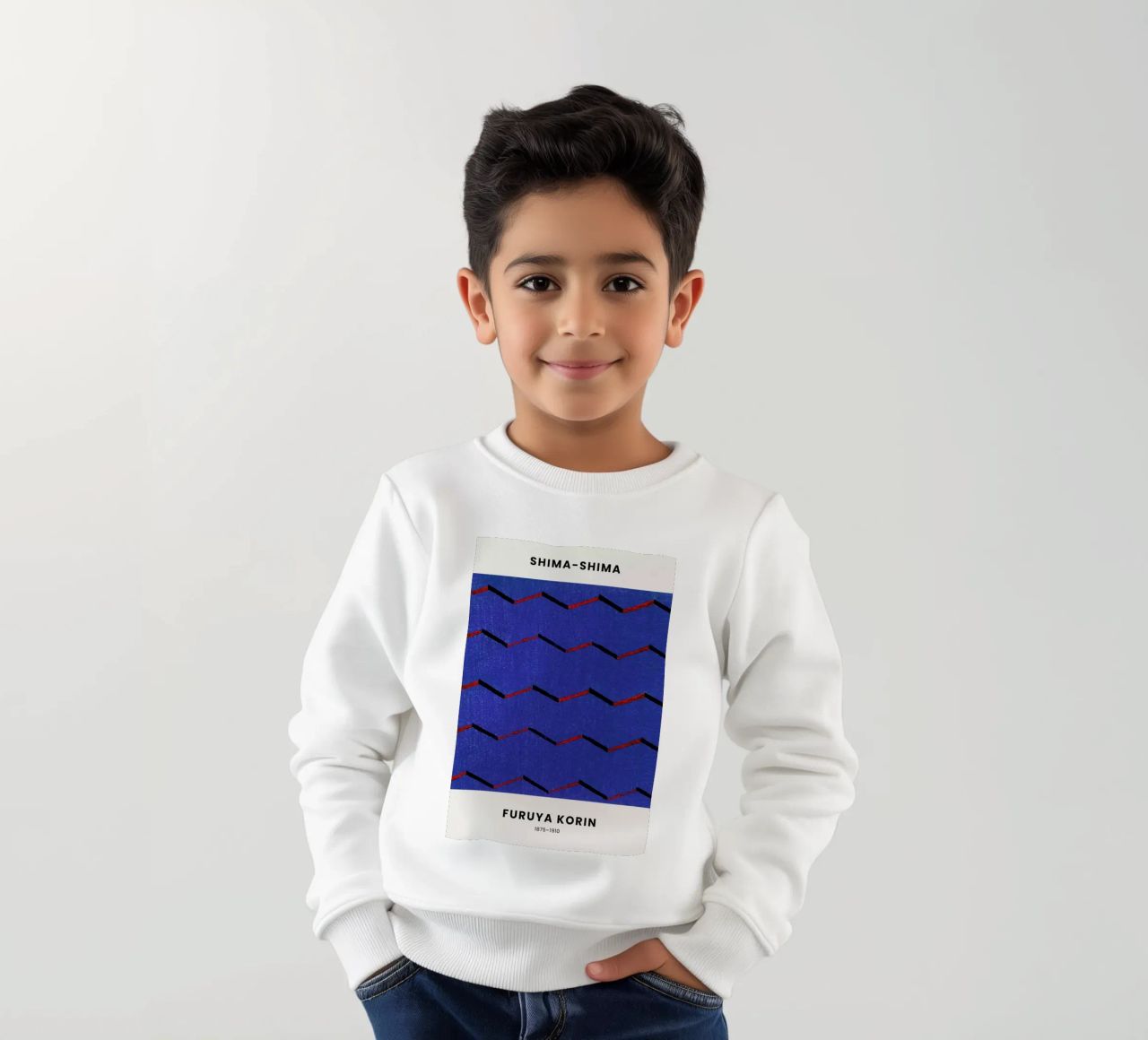 Furuya Korin - Thread Print felpa bambino da Vintage by JUNIQE