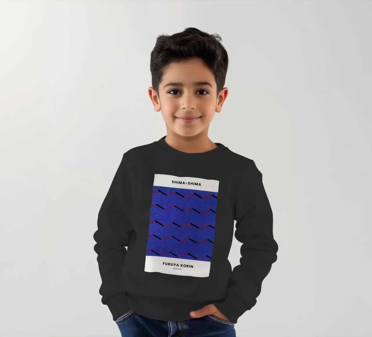 Furuya Korin - Thread Print felpa bambino da Vintage by JUNIQE