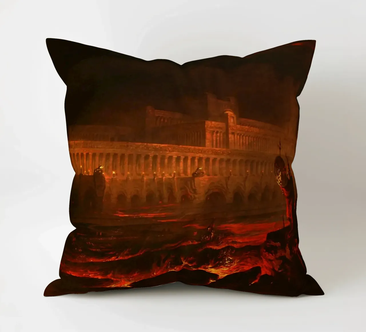 John Martin - Pandemonium (1841) Visione drammatica dell'Inferno cuscino da Wirla
