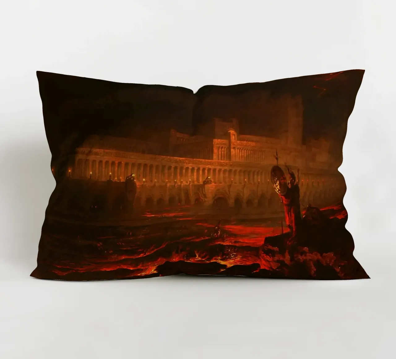 John Martin - Pandemonium (1841) Visione drammatica dell'Inferno cuscino da Wirla