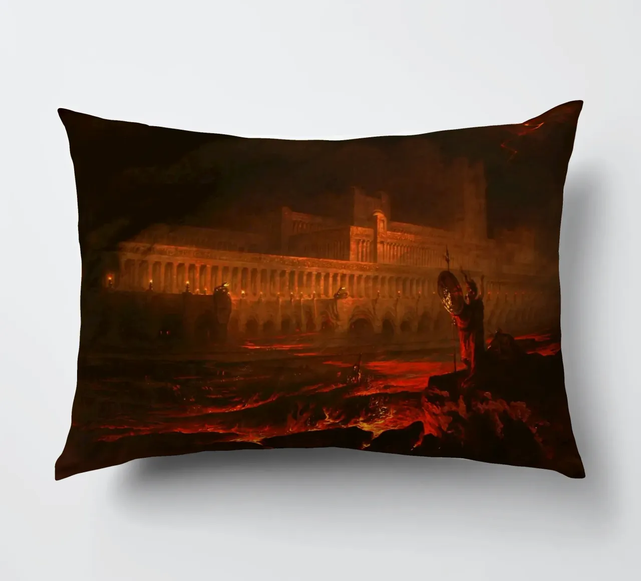 John Martin - Pandemonium (1841) Visione drammatica dell'Inferno cuscino da Wirla