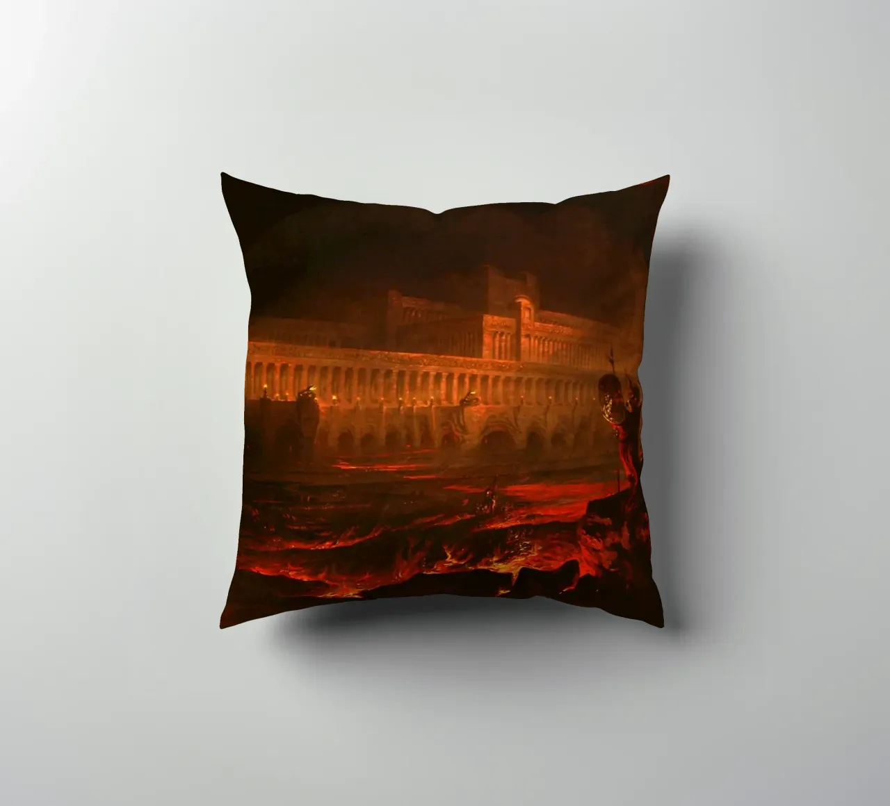 John Martin - Pandemonium (1841) Visione drammatica dell'Inferno cuscino da Wirla