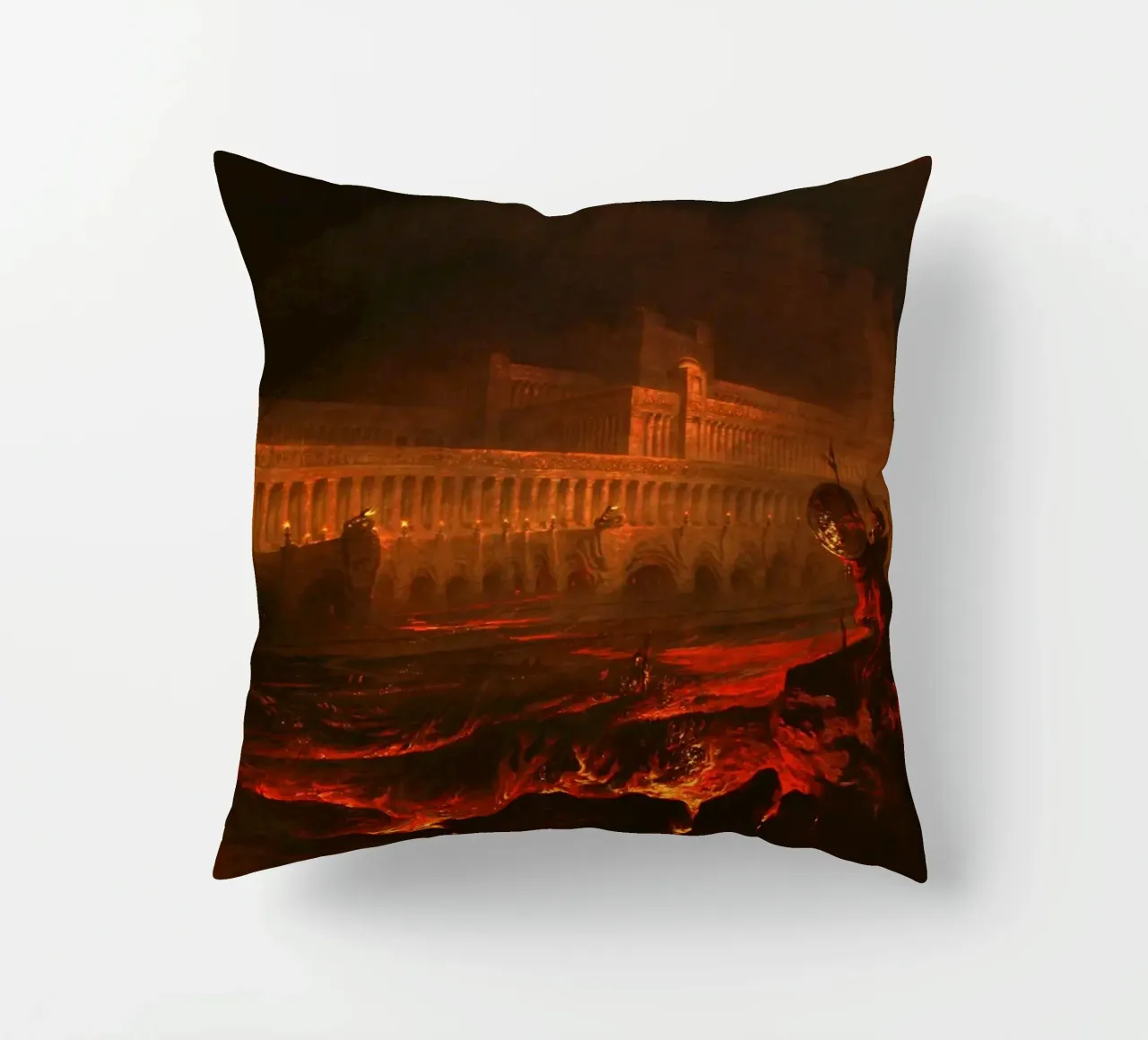 John Martin - Pandemonium (1841) Visione drammatica dell'Inferno cuscino da Wirla
