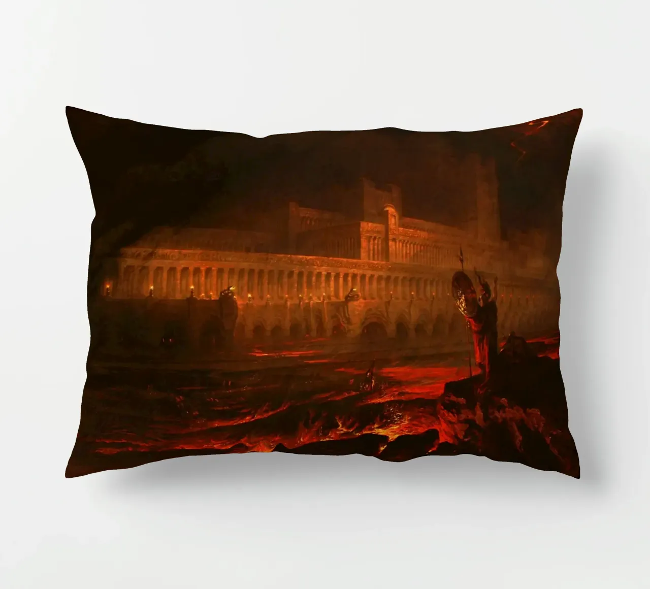 John Martin - Pandemonium (1841) Visione drammatica dell'Inferno cuscino da Wirla