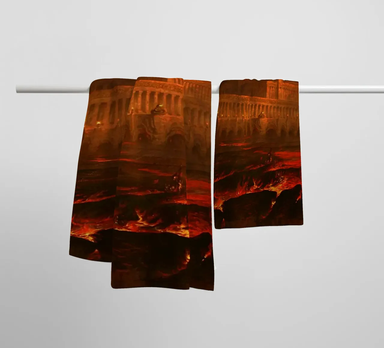 John Martin – Pandemonium (1841) Dramatic Vision of Hell’s towel by Wirla