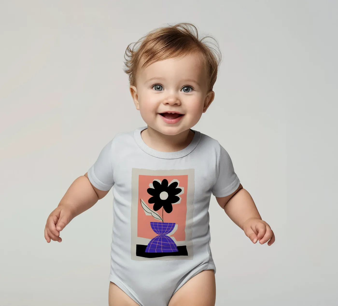 Iris Kurzarm Babybody von Pure