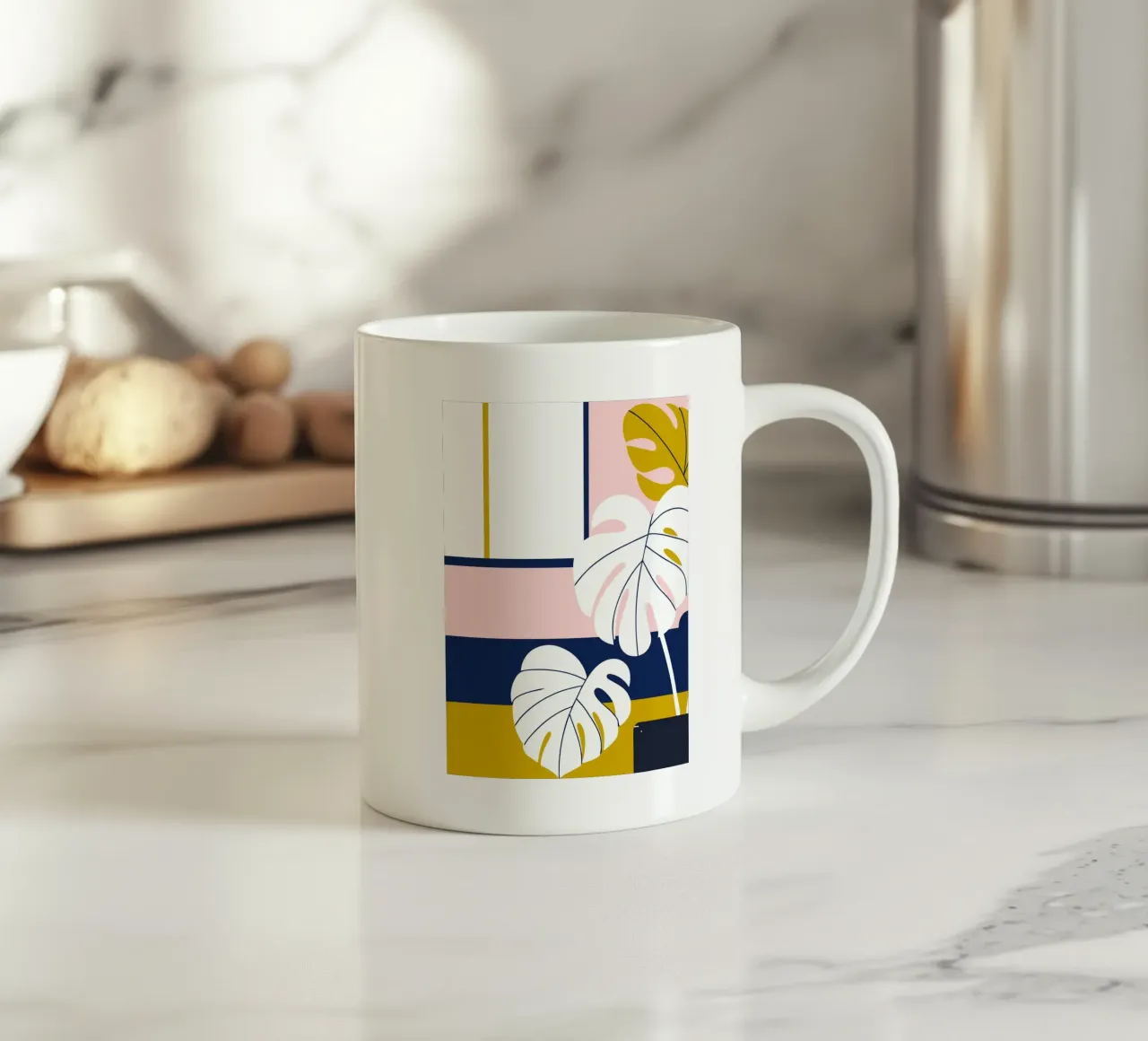 Fiore di Monstera tazza in ceramica da TODAY'S SHOP