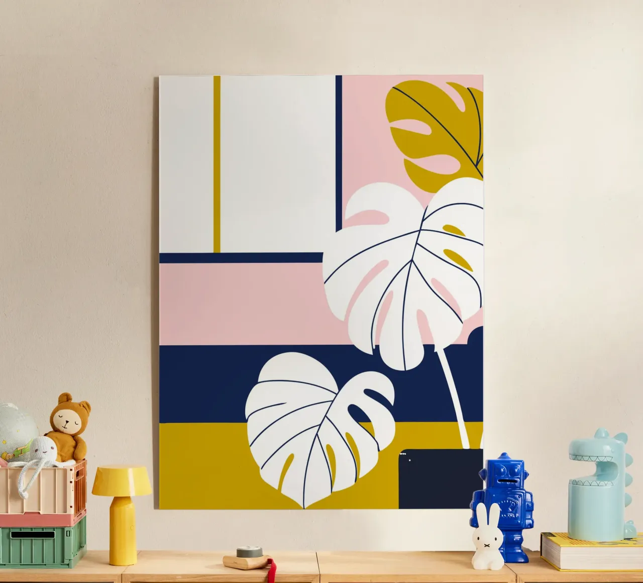 Monstera Flower acrylic glass by TODAY'S SHOP