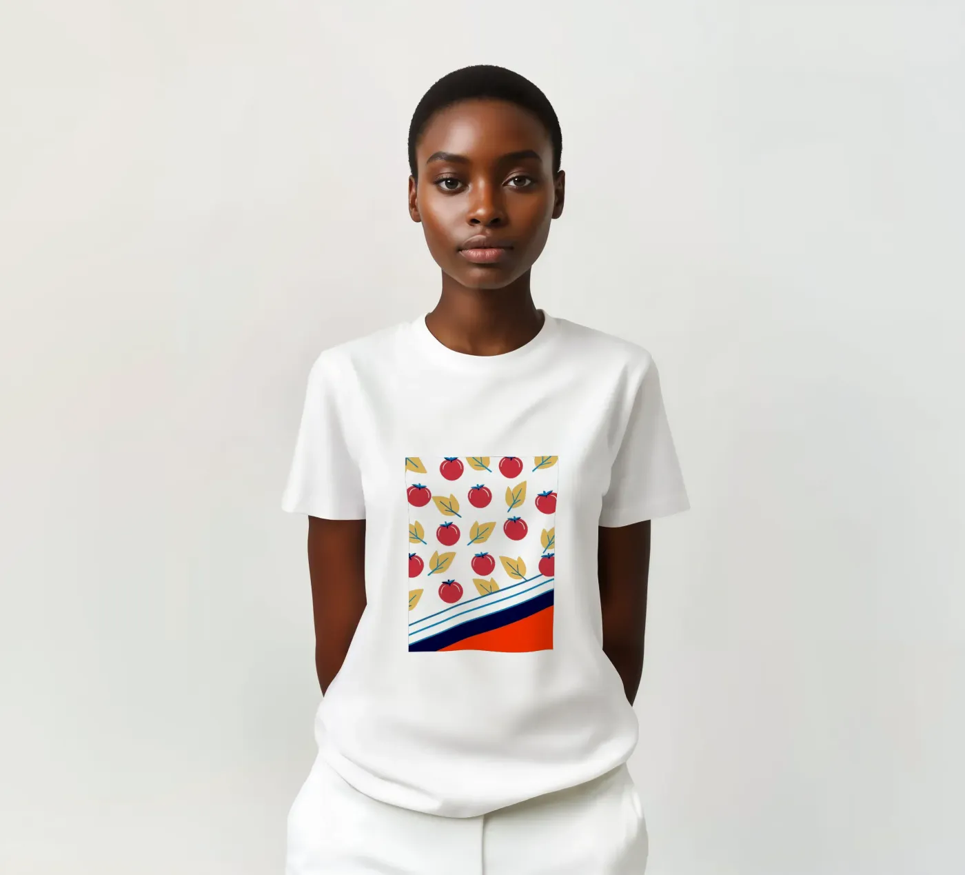 Tomato Pattern t-shirt da TODAY'S SHOP