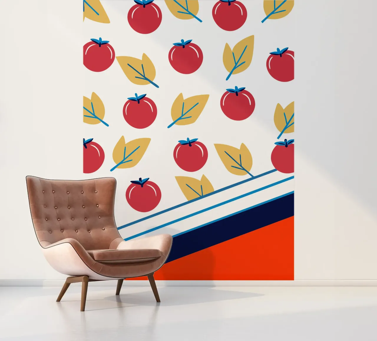 Tomatenpatroon fotobehang van TODAY'S SHOP