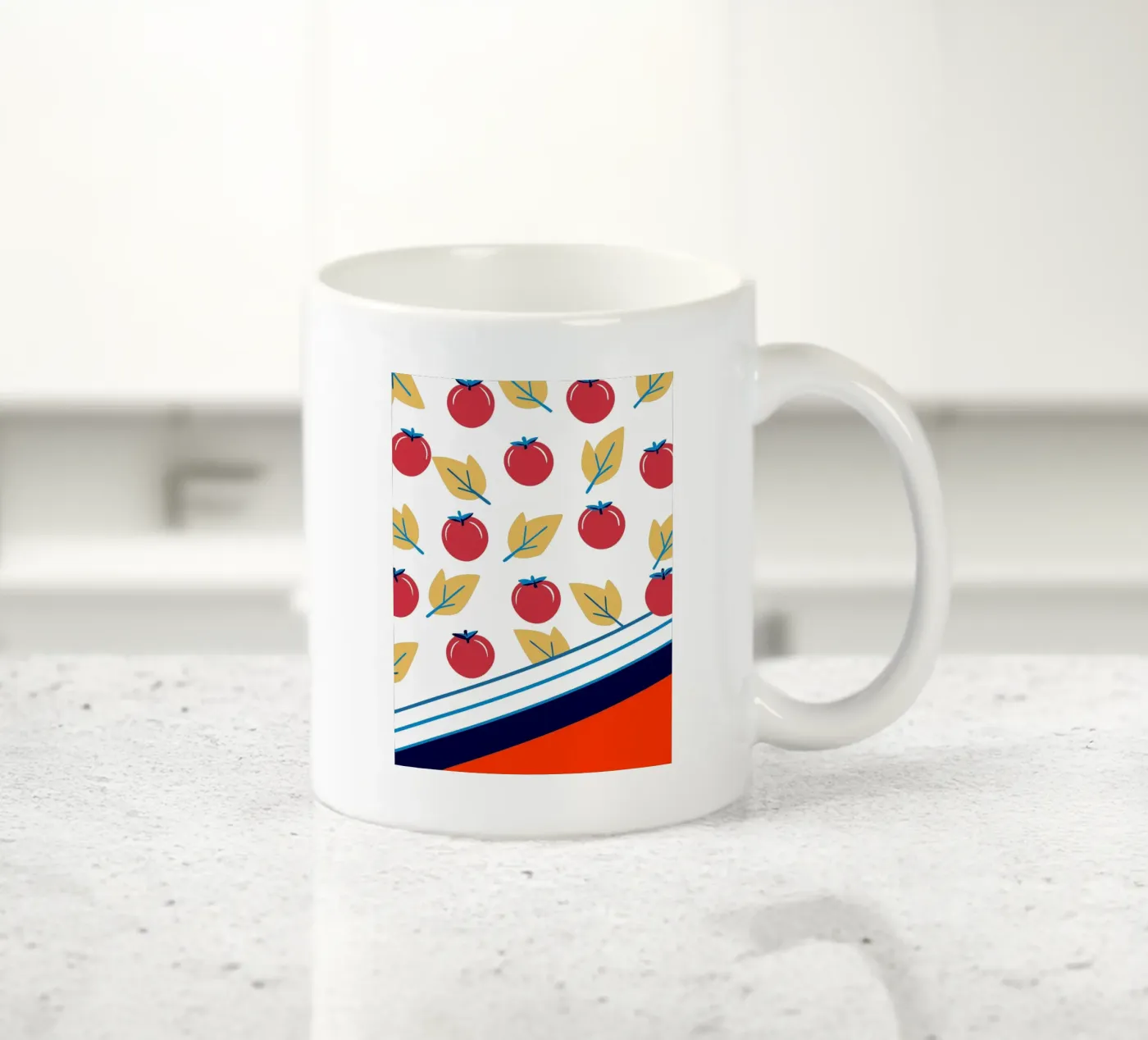 Tomato Pattern ceramic mug by TODAY'S SHOP