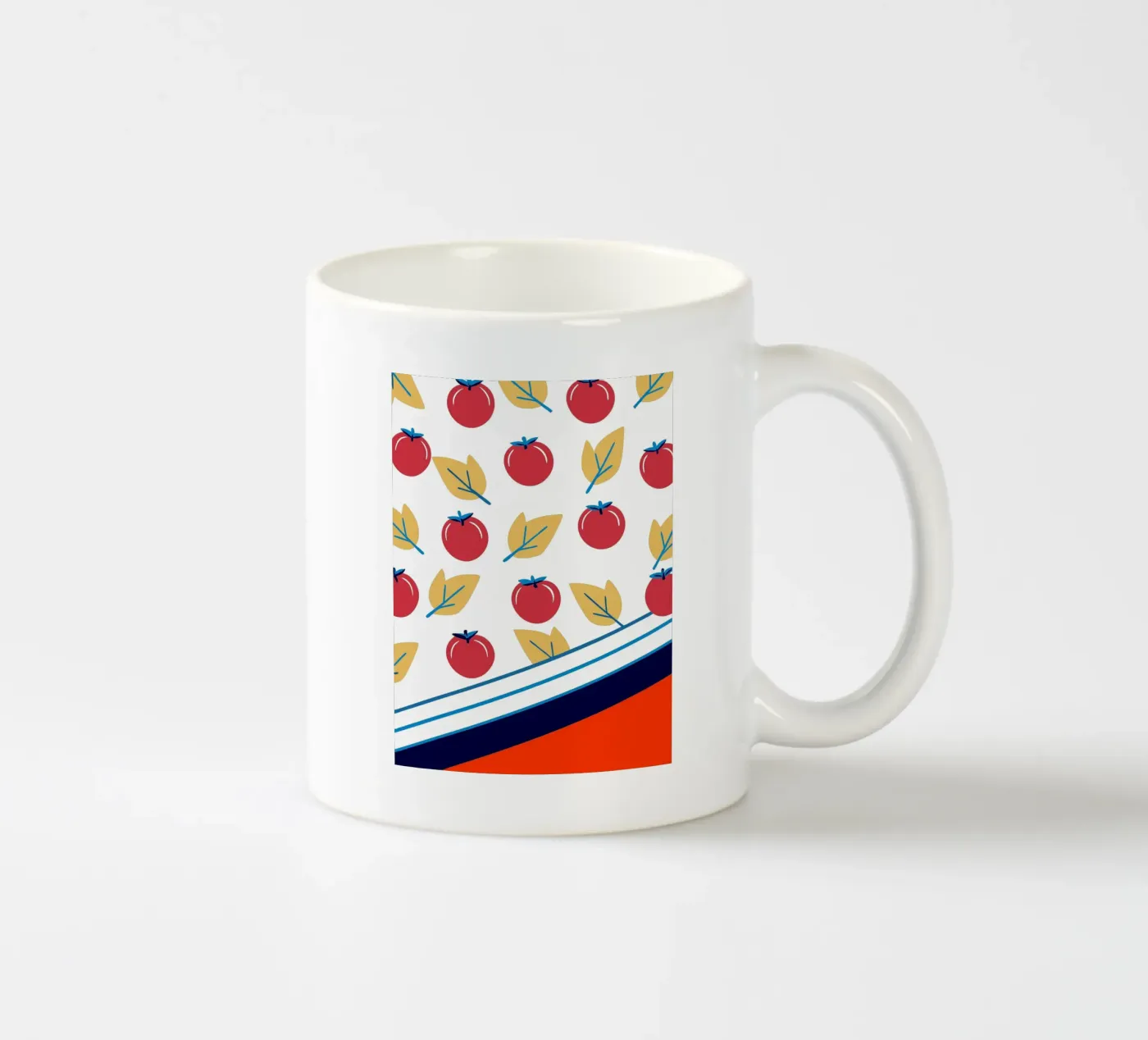 Tomato Pattern ceramic mug by TODAY'S SHOP
